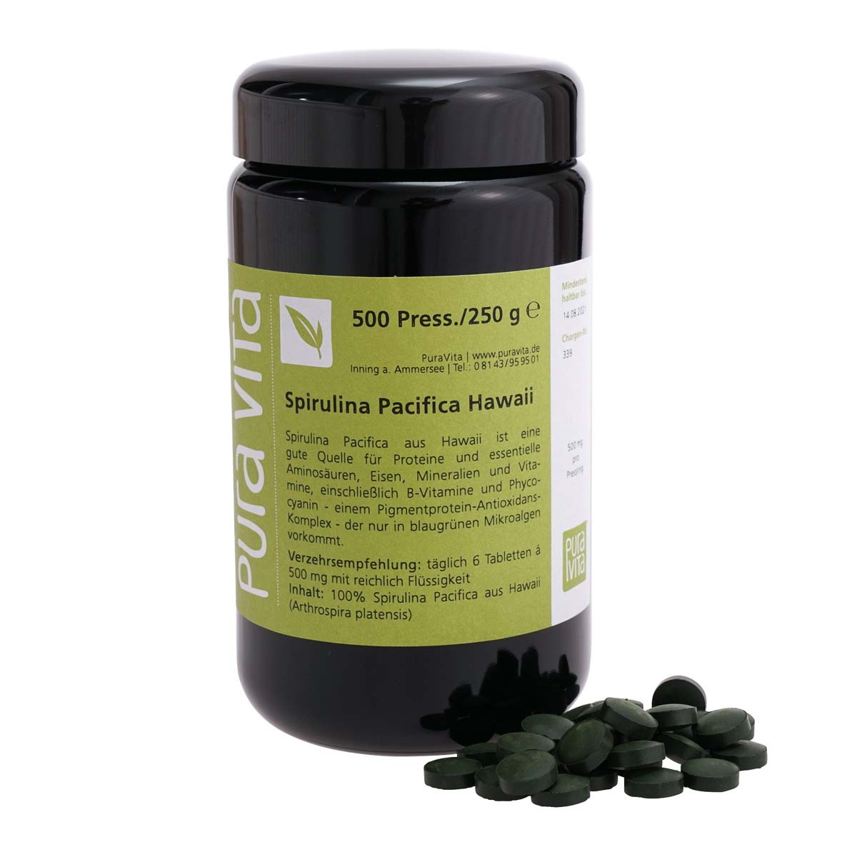 Spirulina pacifica Hawaii 250 Presslinge á 500 mg