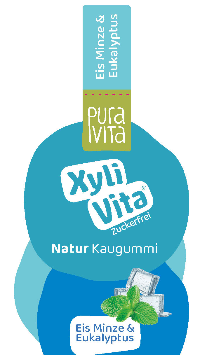 XyliVita® NATUR Xylit-Kaugummi Eisminze & Eukalyptus 95 g