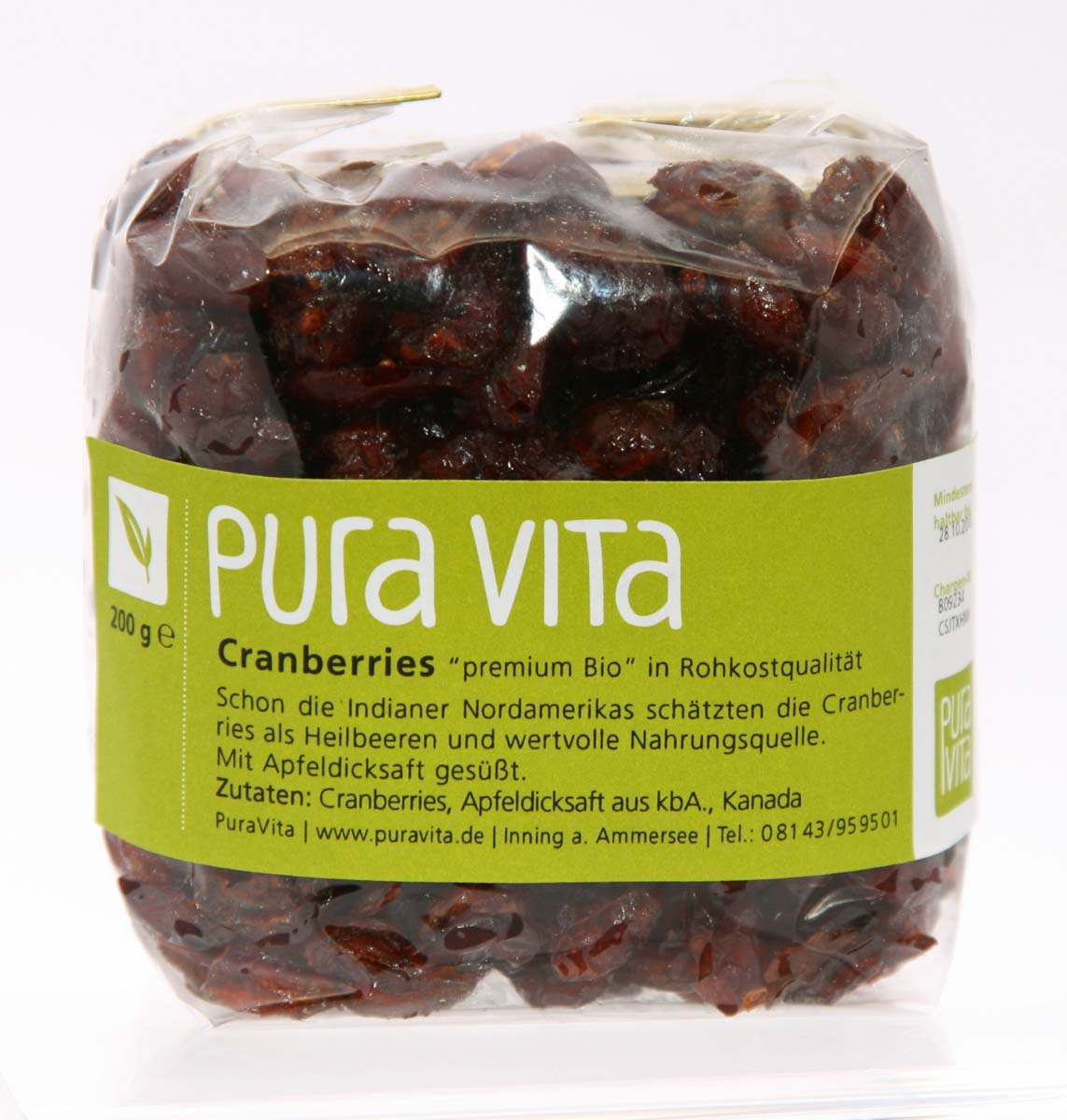 Cranberries mit Apfeldicksaft "premium bio" 1 kg