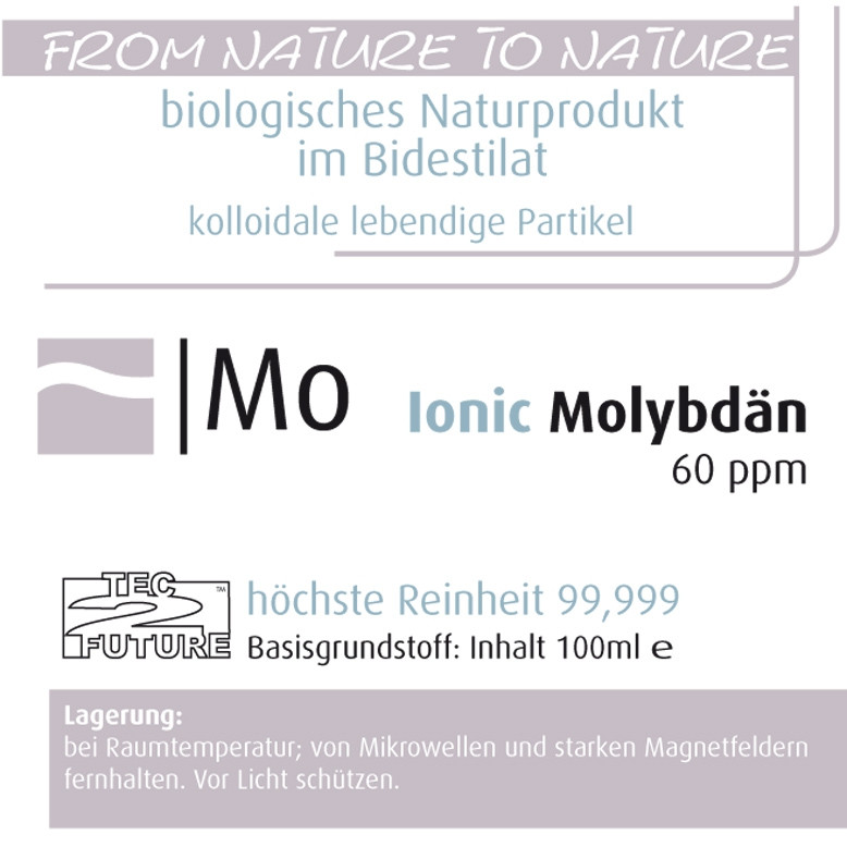 Ionic kolloidales Molybdän 100 ml