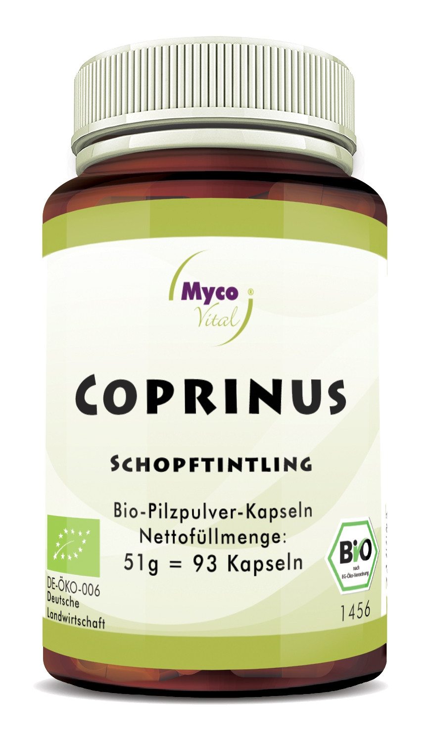 Coprinus comatus Pilzpulver Bio 93 Kaps.