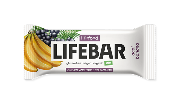 lifebar Superfoods - Acai + Banane, Riegel 40 g
